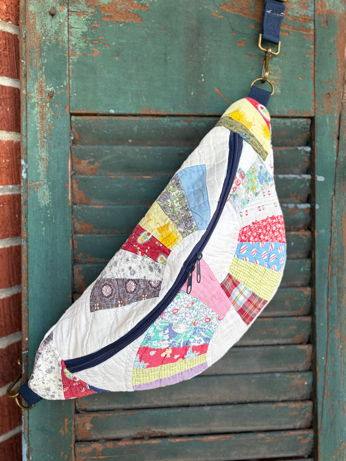 Handmade Vintage Quilt Crossbody Sling Bag
