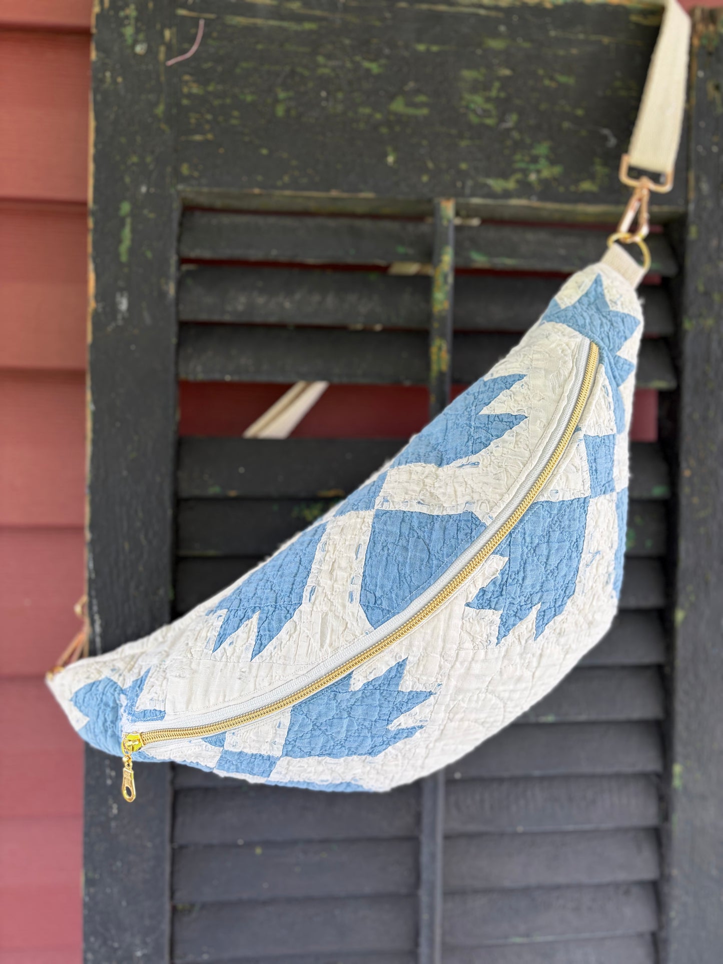 Handmade Vintage Quilt Crossbody Sling Bag
