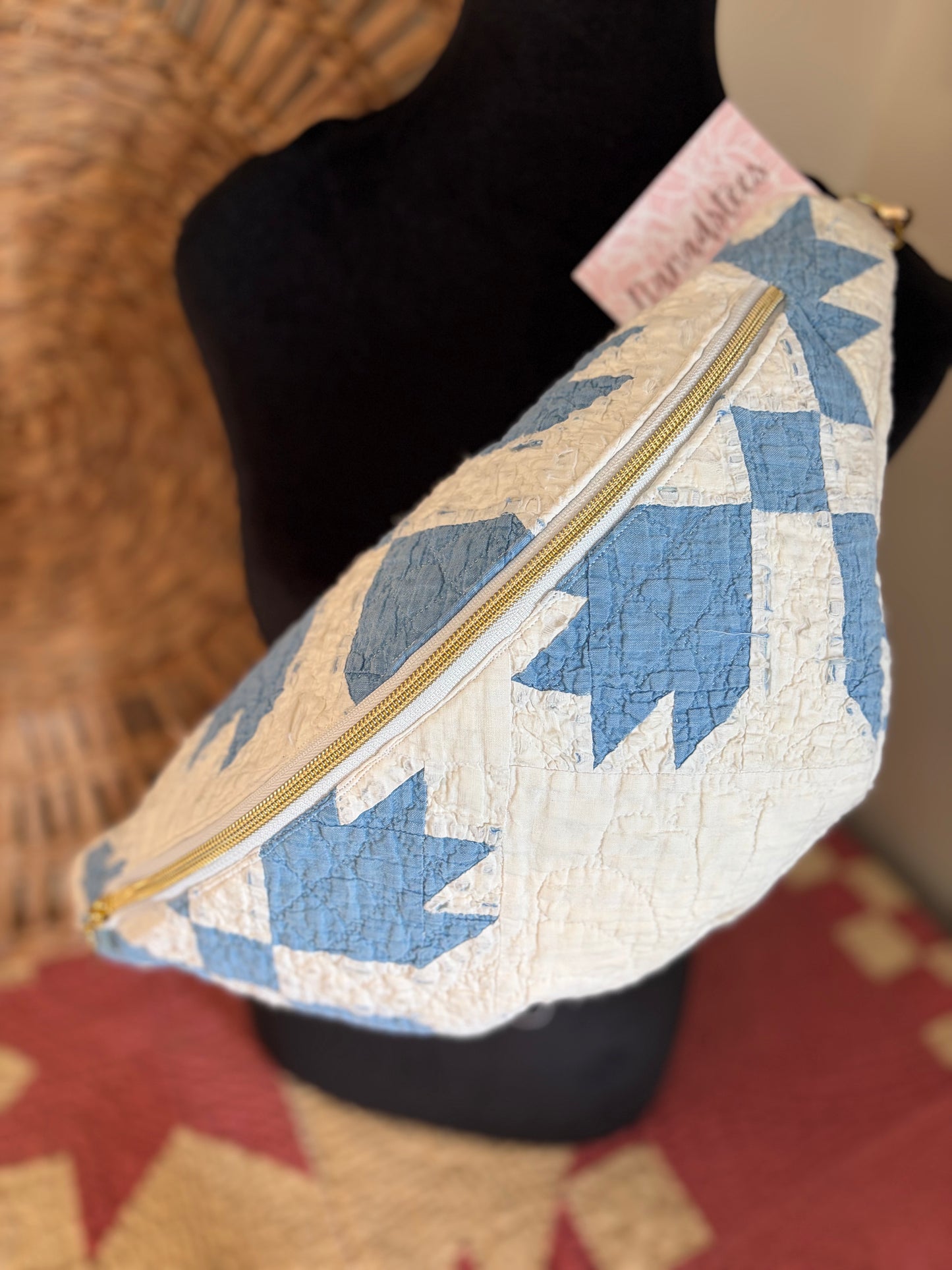 Handmade Vintage Quilt Crossbody Sling Bag