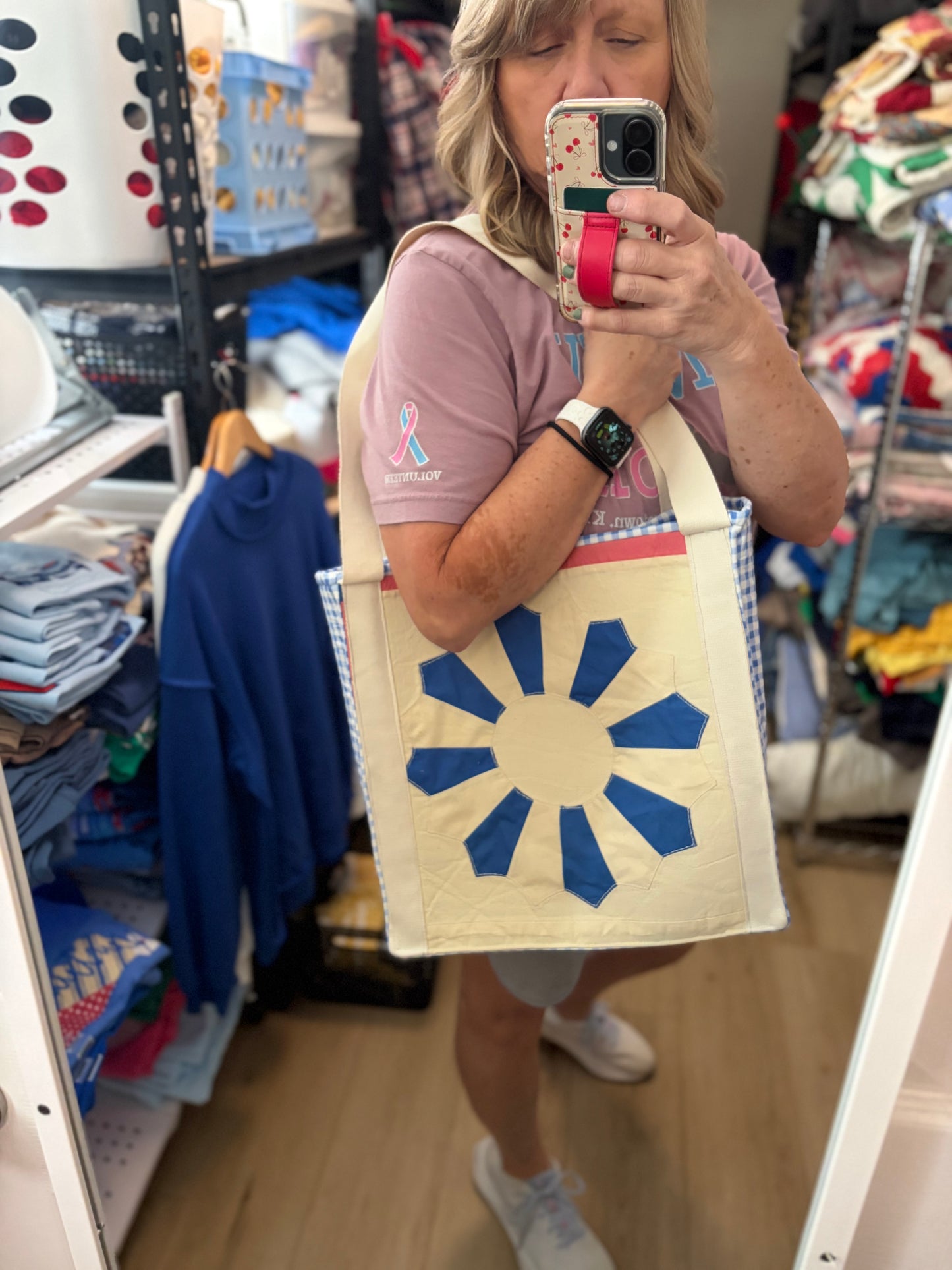 Handmade Vintage Quilt Tote Bag