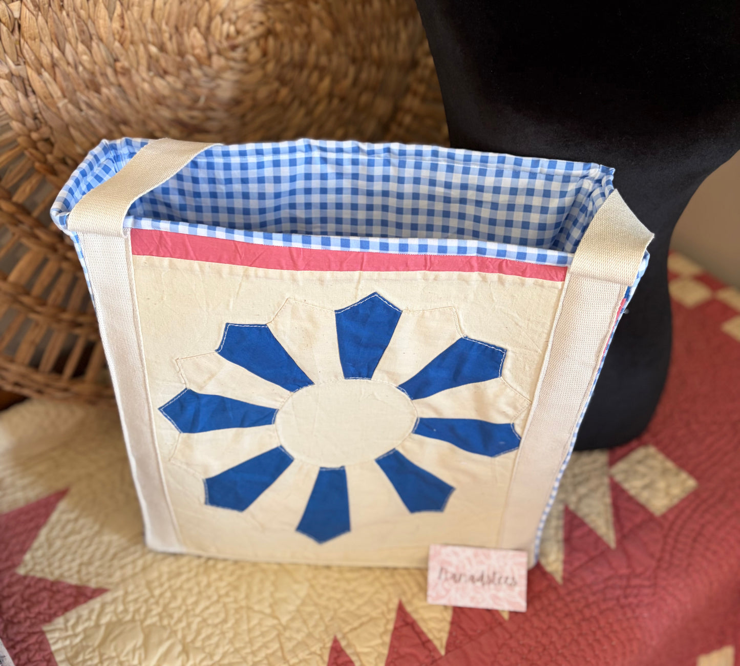 Handmade Vintage Quilt Tote Bag
