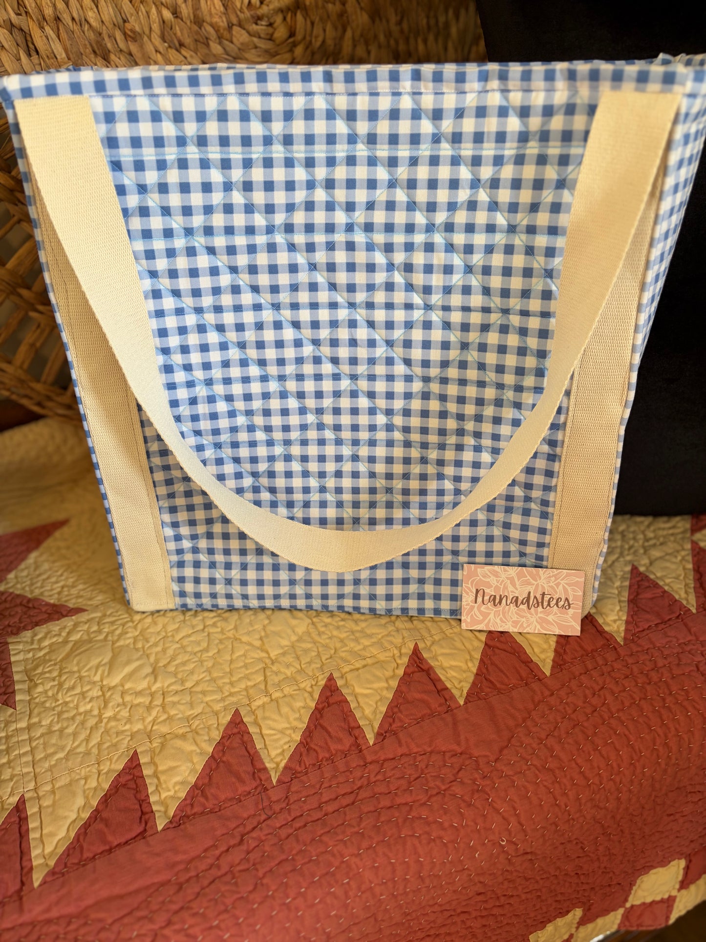 Handmade Vintage Quilt Tote Bag