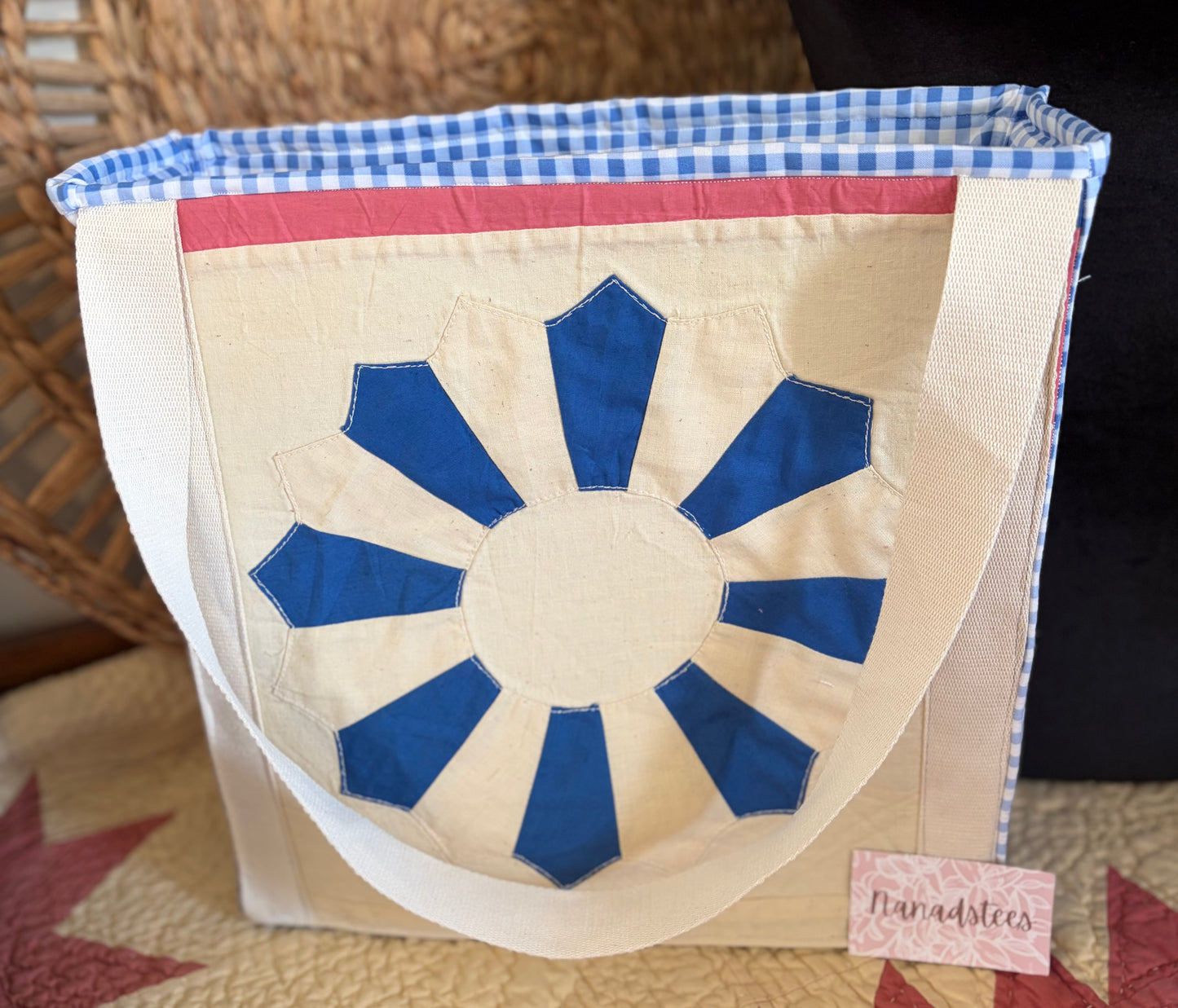 Handmade Vintage Quilt Tote Bag