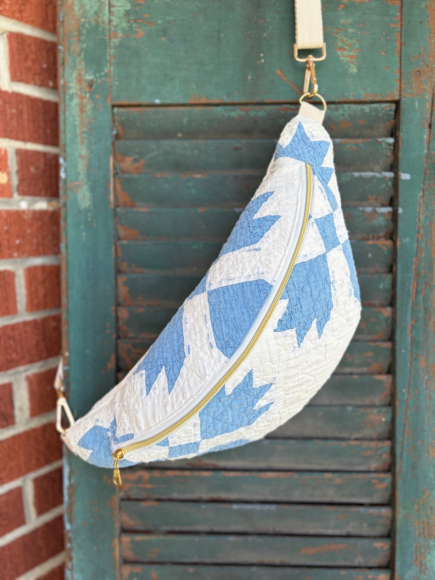 Handmade Vintage Quilt Crossbody Sling Bag
