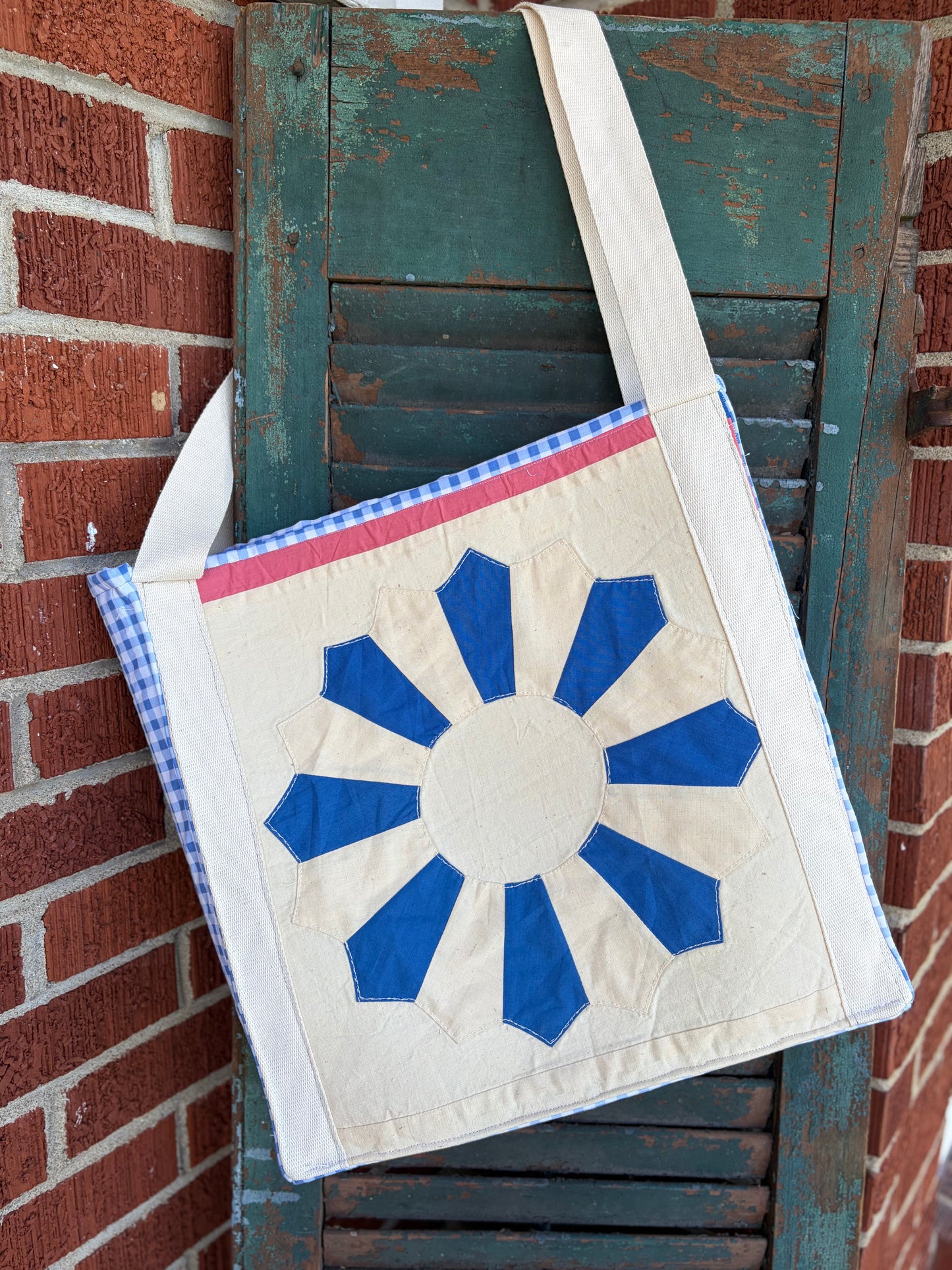 Handmade Vintage Quilt Tote Bag