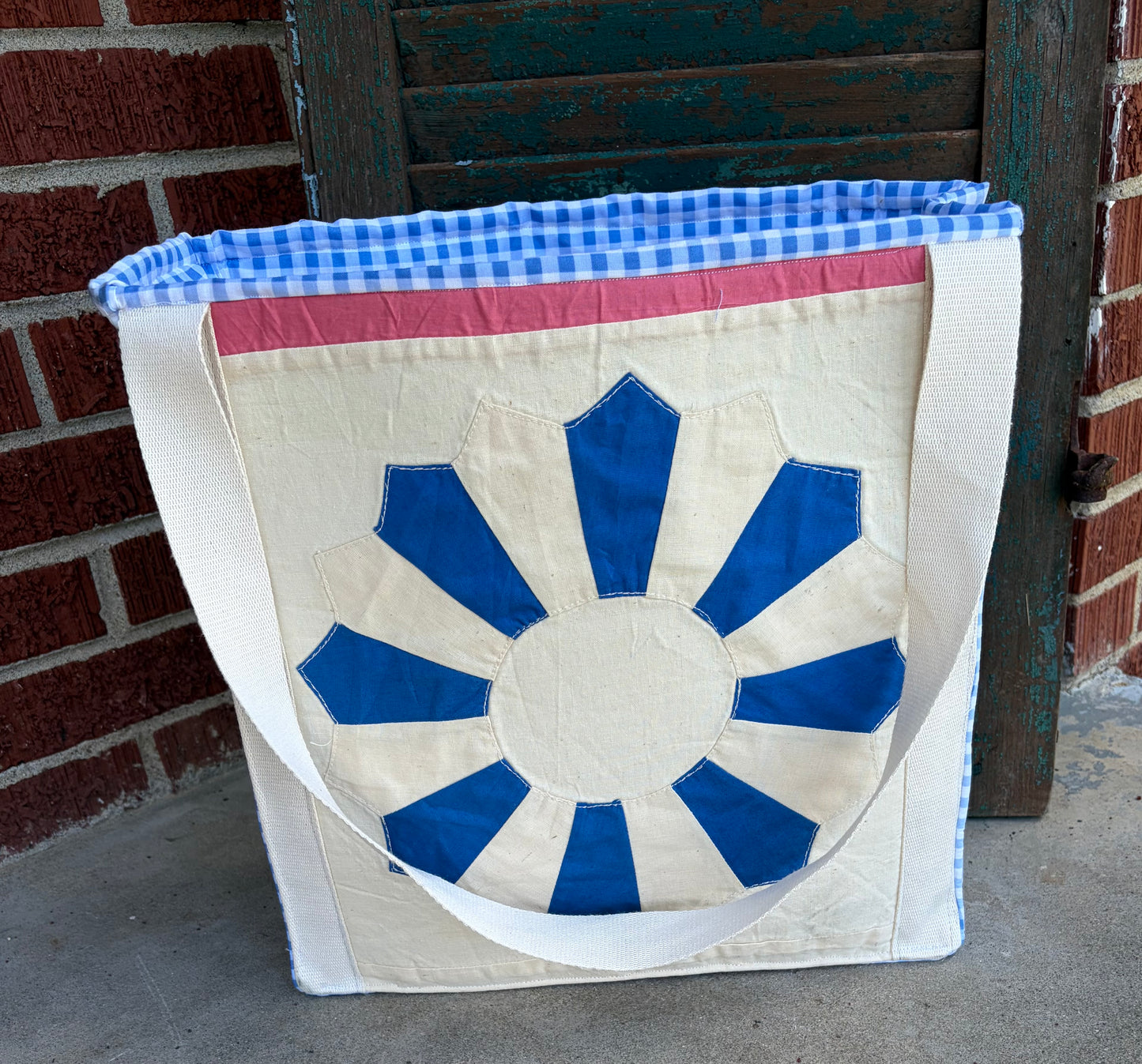 Handmade Vintage Quilt Tote Bag