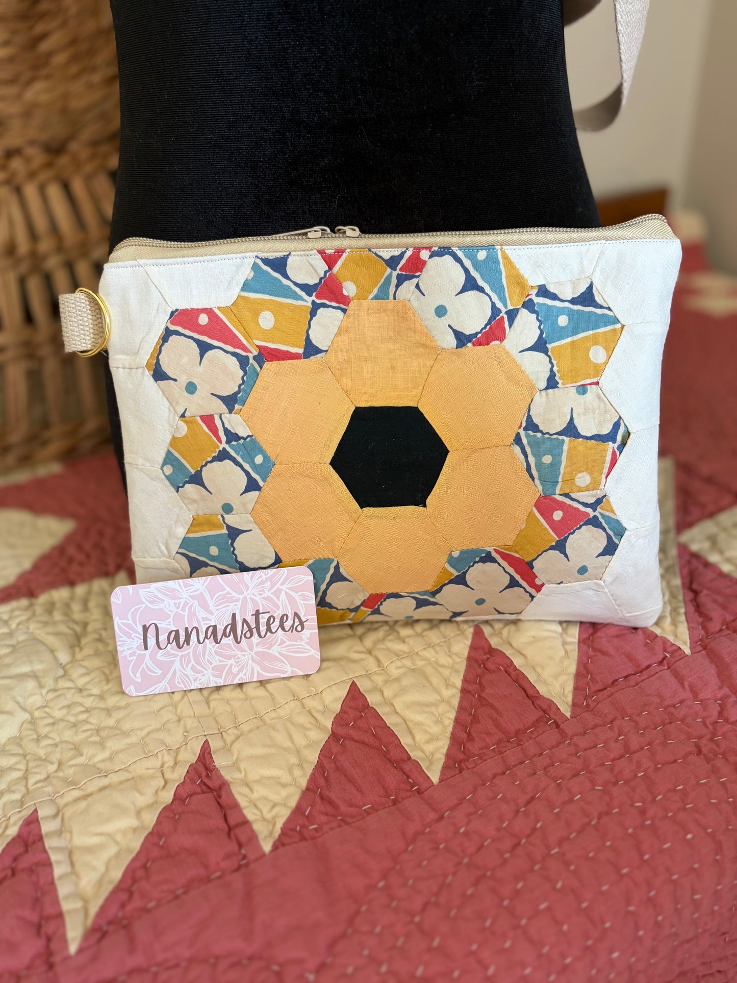 Handmade Vintage grandmothers flower garden hand bag