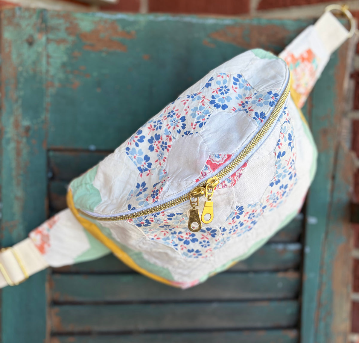 Vintage Quilt Crossbody Bag