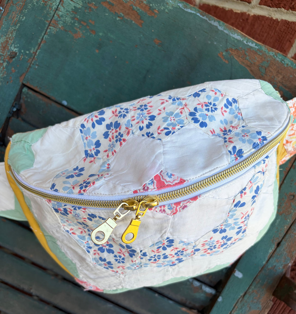 Vintage Quilt Crossbody Bag