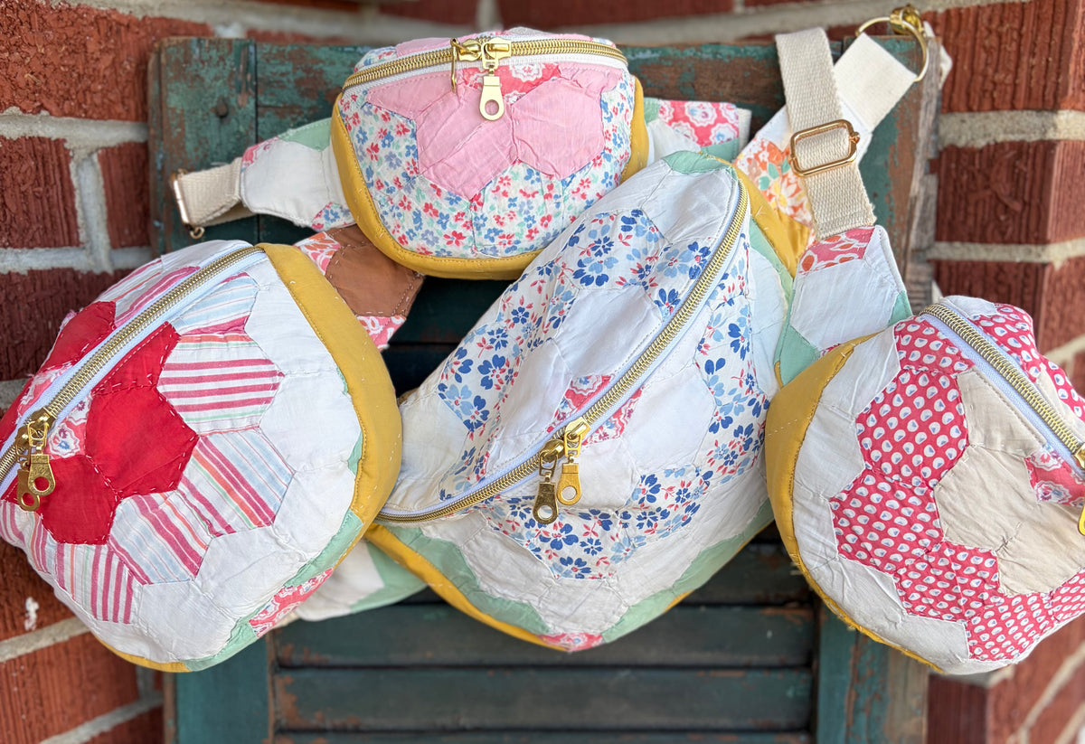 Vintage Quilt Crossbody Bag