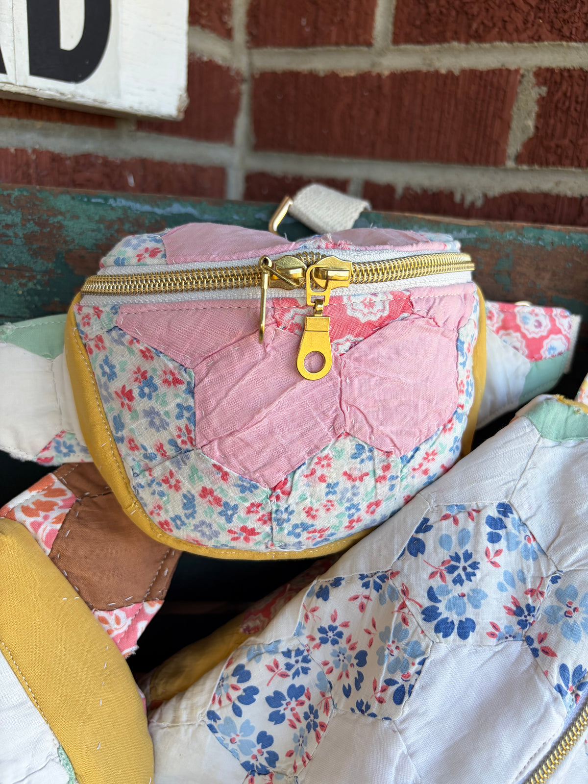 Vintage Quilt Crossbody Bag